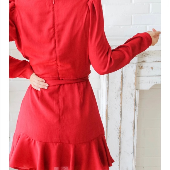 RED HOLIDAY DRESS - Picture 3 of 3